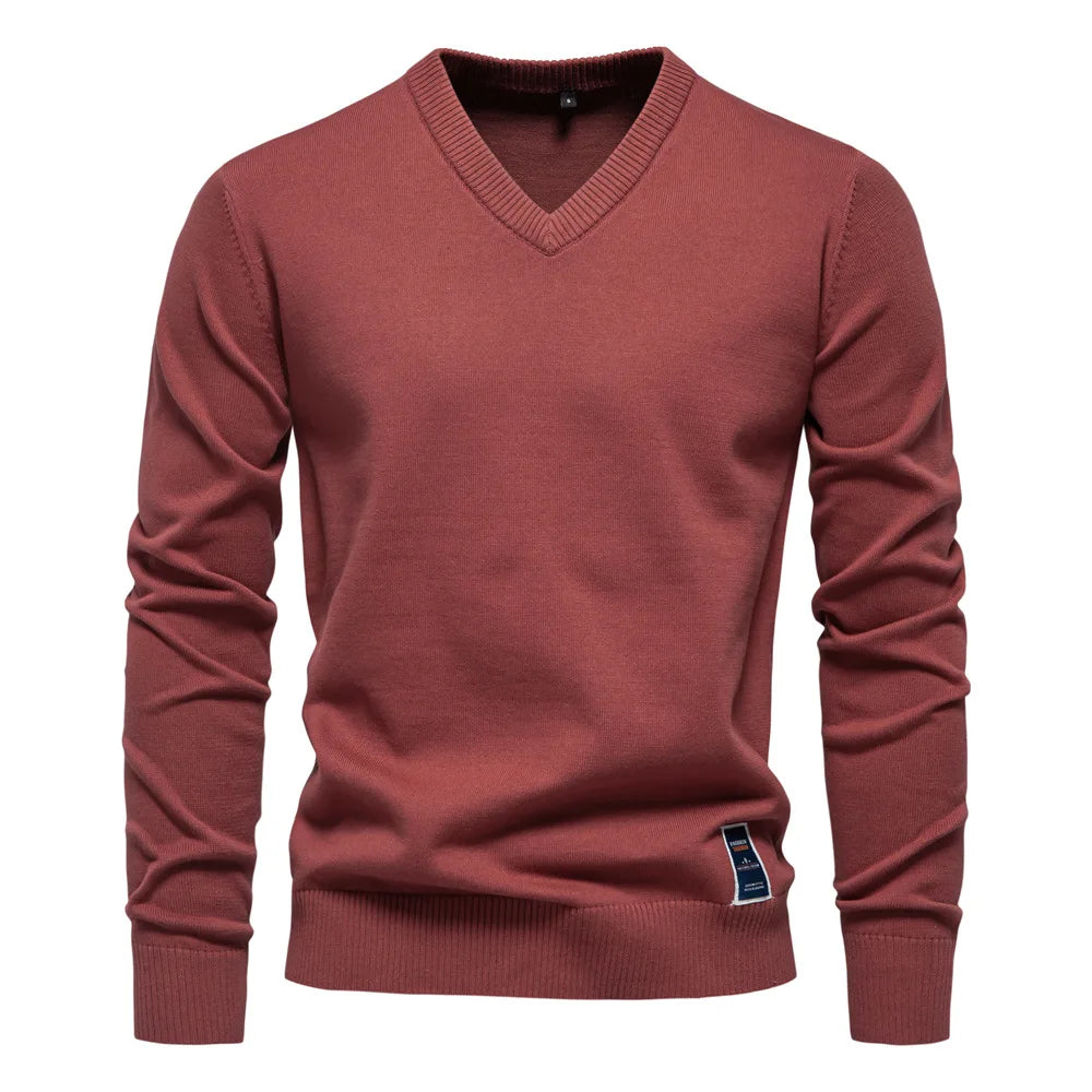 Men's V-Neck Sweater - Classic Style-Jacob-Menswear