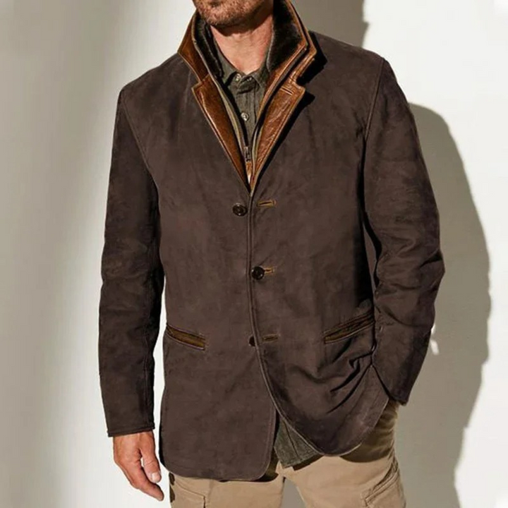 Men's Vintage Leather Jacket - Classic Timeless Style - Dark Brown