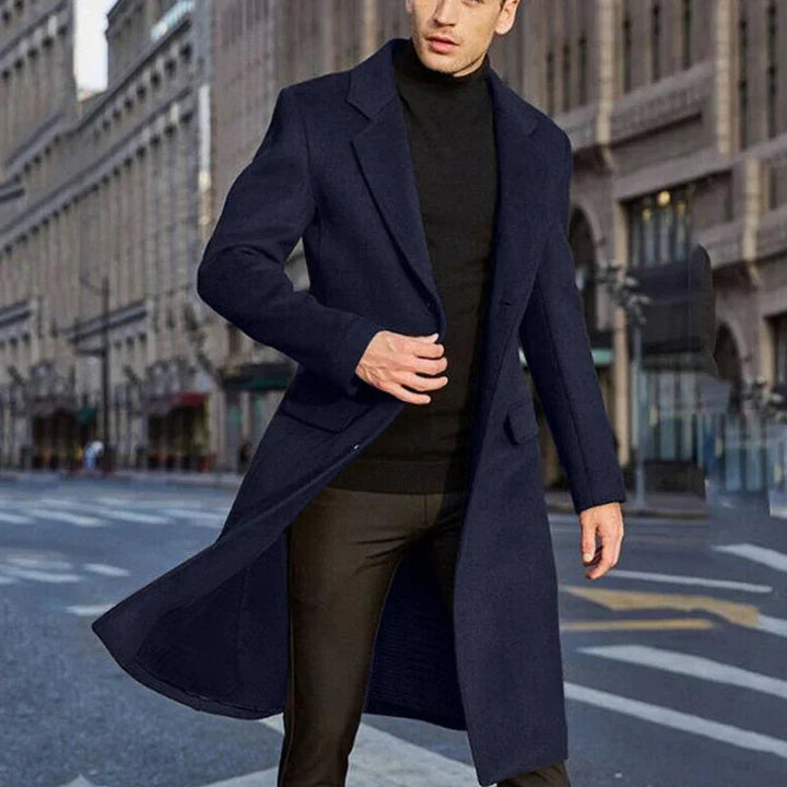 Men's Waterproof Winter Jacket - Slim Fit Warmth - Blue