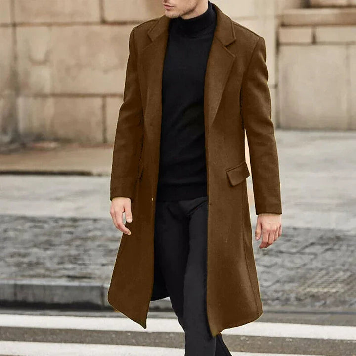 Men's Waterproof Winter Jacket - Slim Fit Warmth - Brown