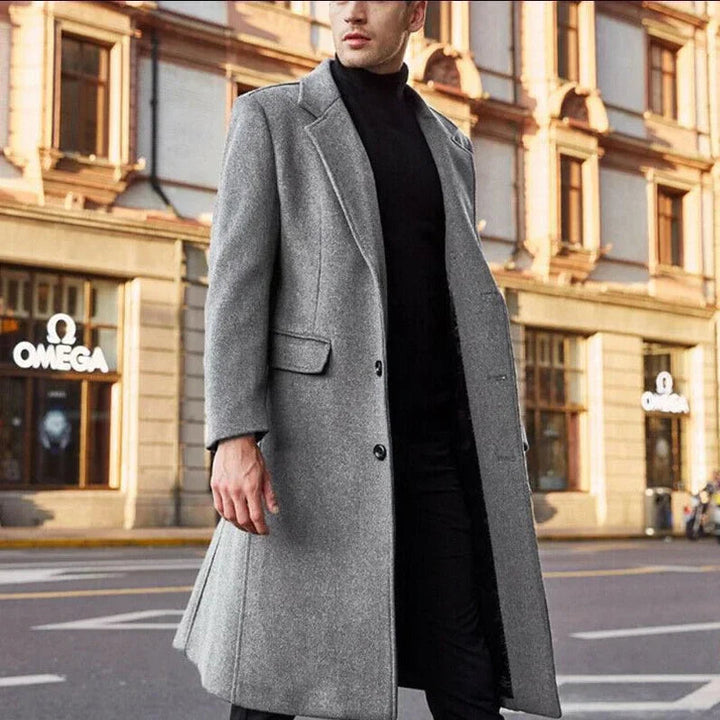 Men's Waterproof Winter Jacket - Slim Fit Warmth - Grey