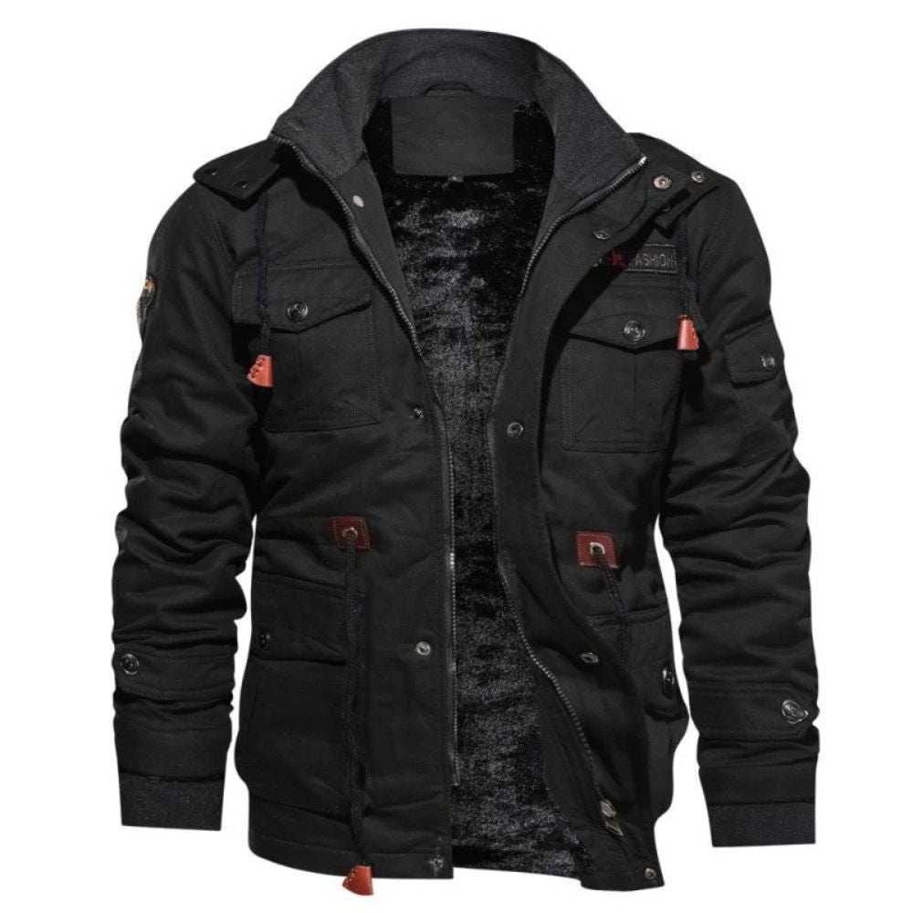 Men's Winter Jacket - Warm & Durable Outdoor Coat - Black