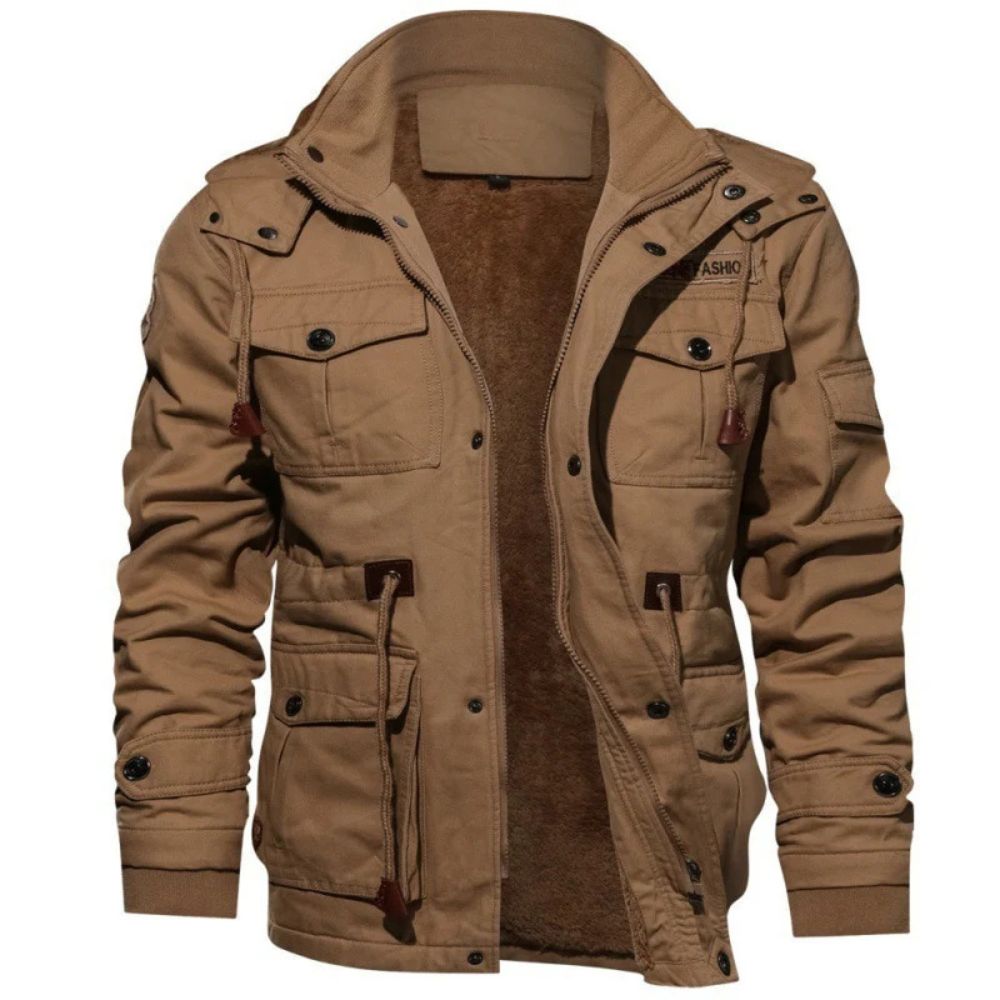 Men's Winter Jacket - Warm & Durable Outdoor Coat - Brown